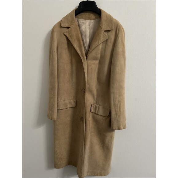 Unbranded Jackets & Blazers - Women’s Camel Suede Trench Coat, Unbranded, No Tag